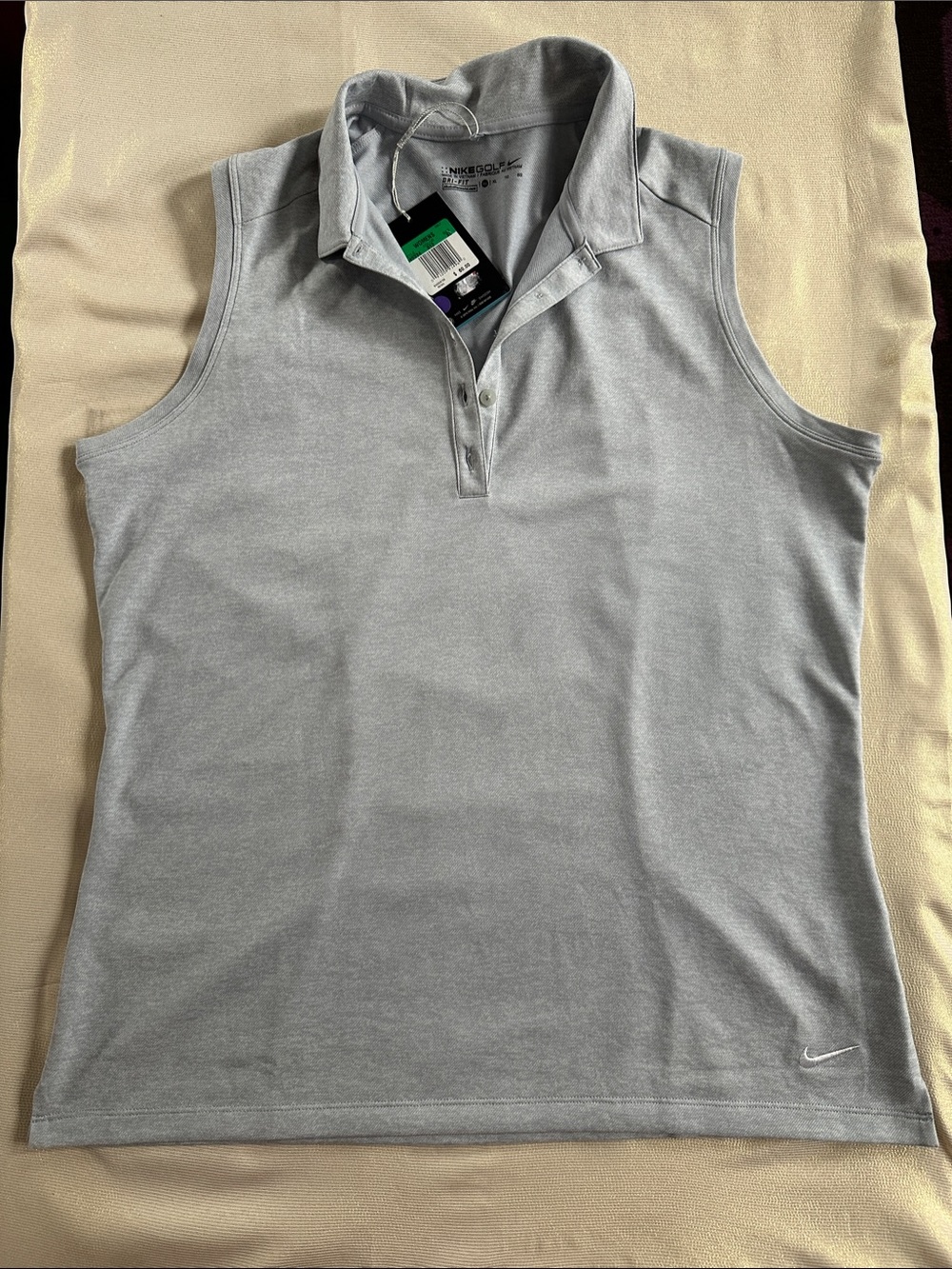 Nike Women’s Light Gray Sleeveless Polo Tank